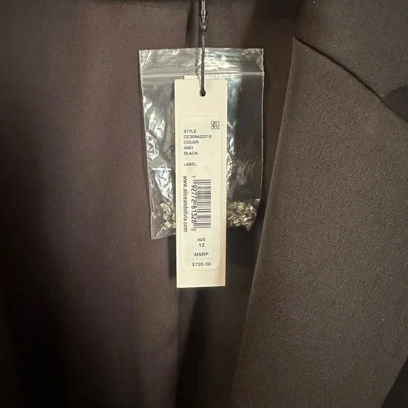 NWT Alice and Olivia Crystal Fringe Cropped Blazer - Picture 5 of 12